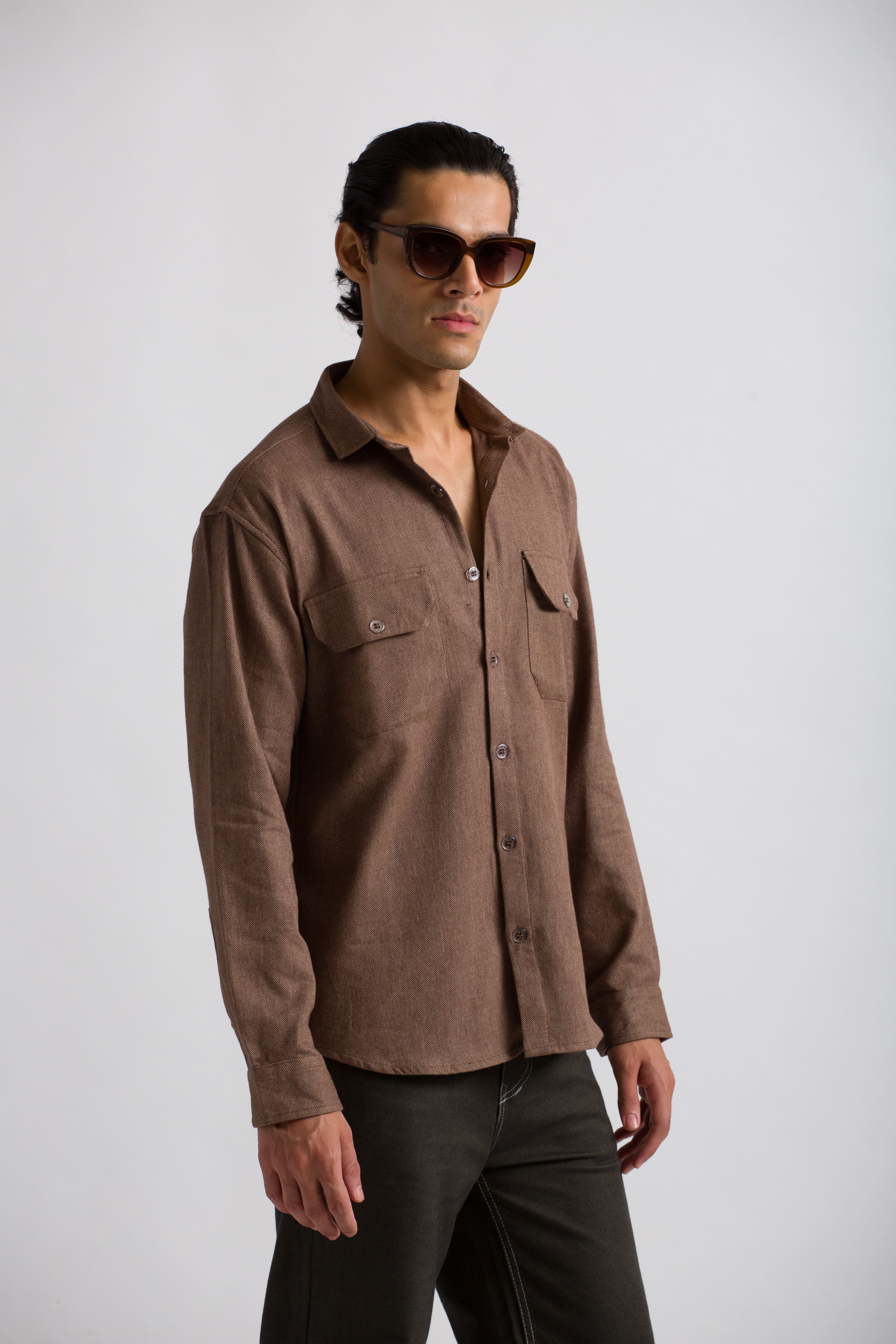 Brown Distortion Shirt