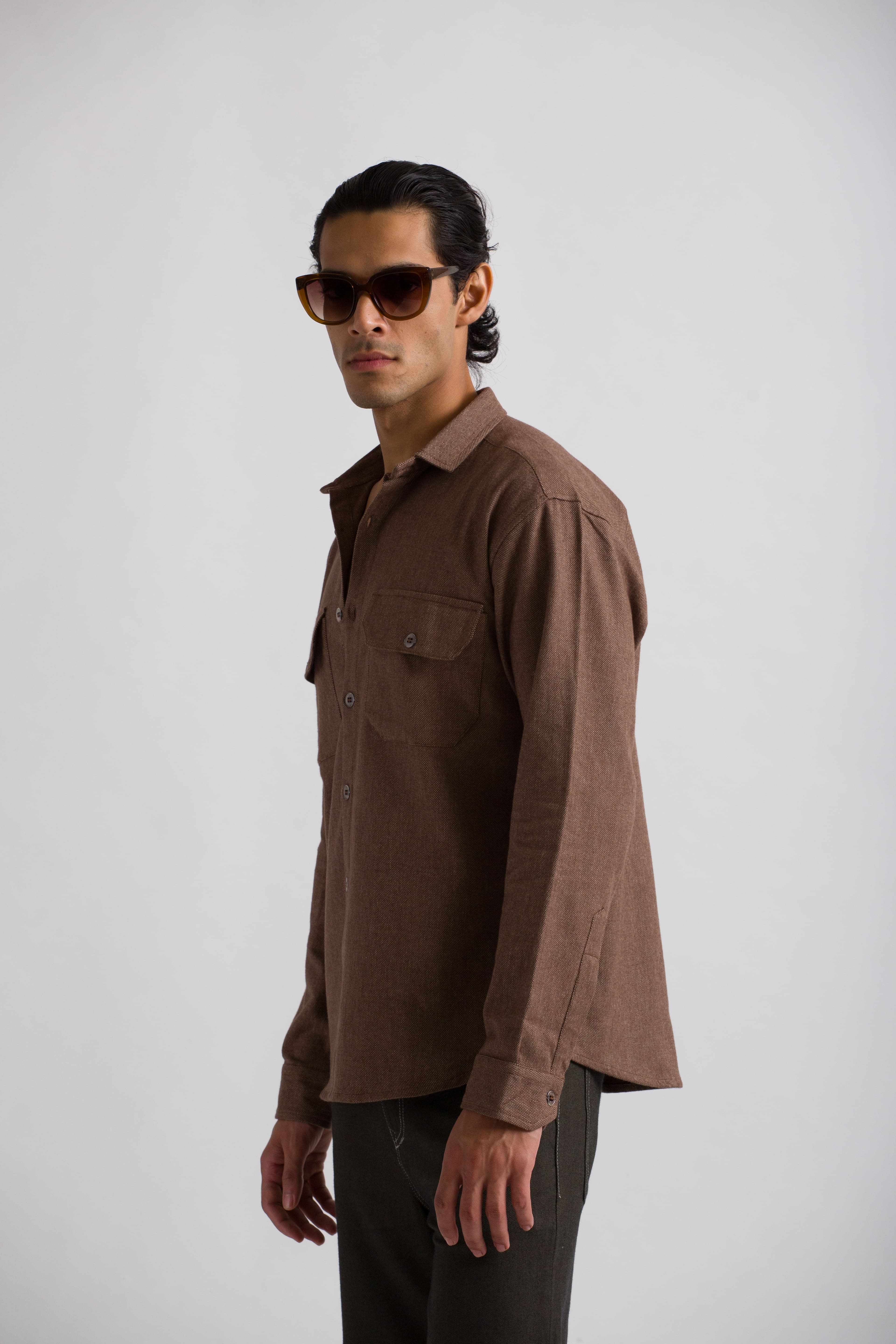 Brown Distortion Shirt