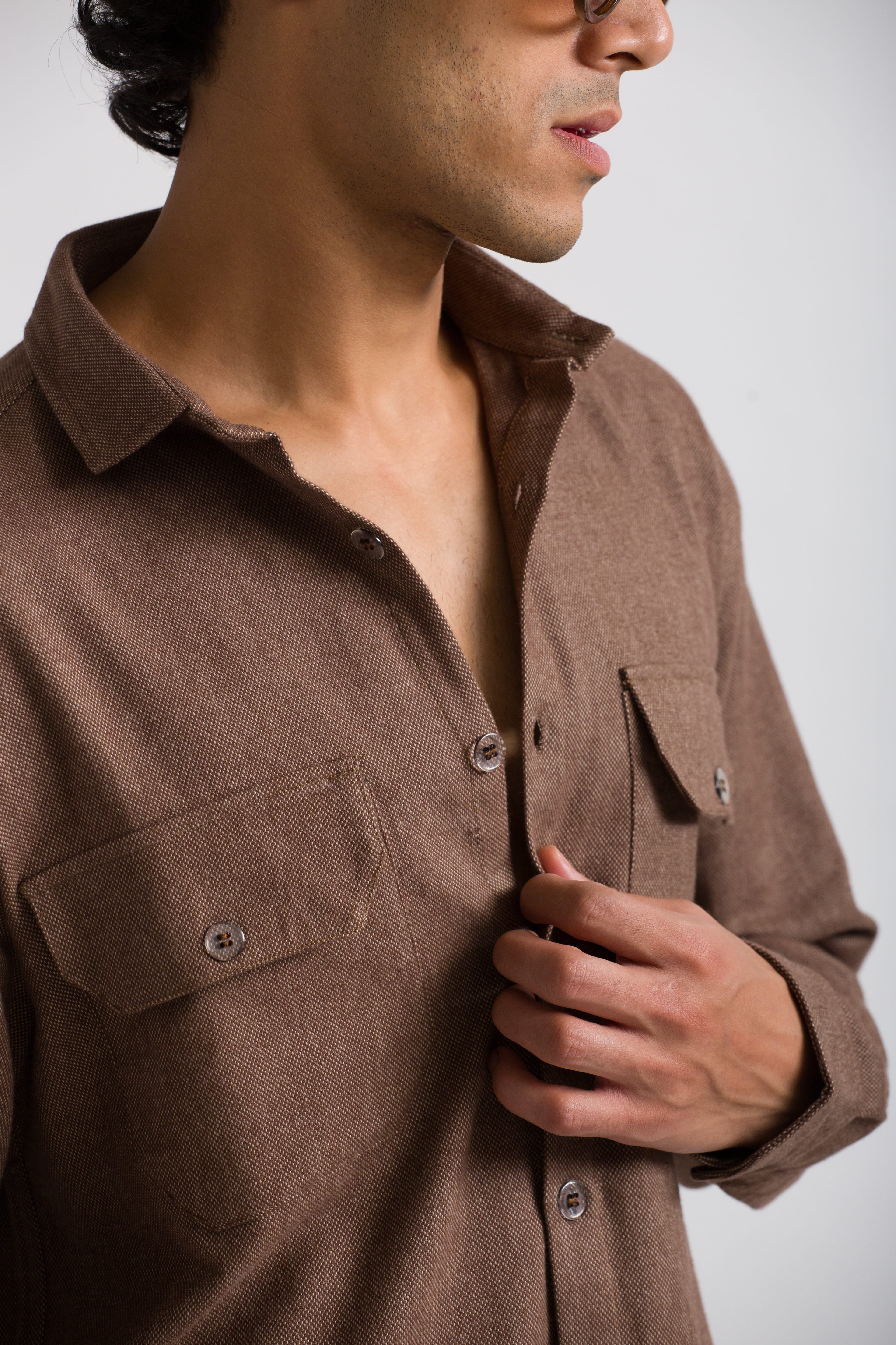 Brown Distortion Shirt