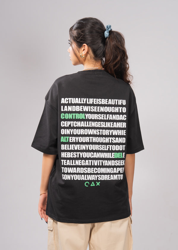 Typography Graphic Tee - Black