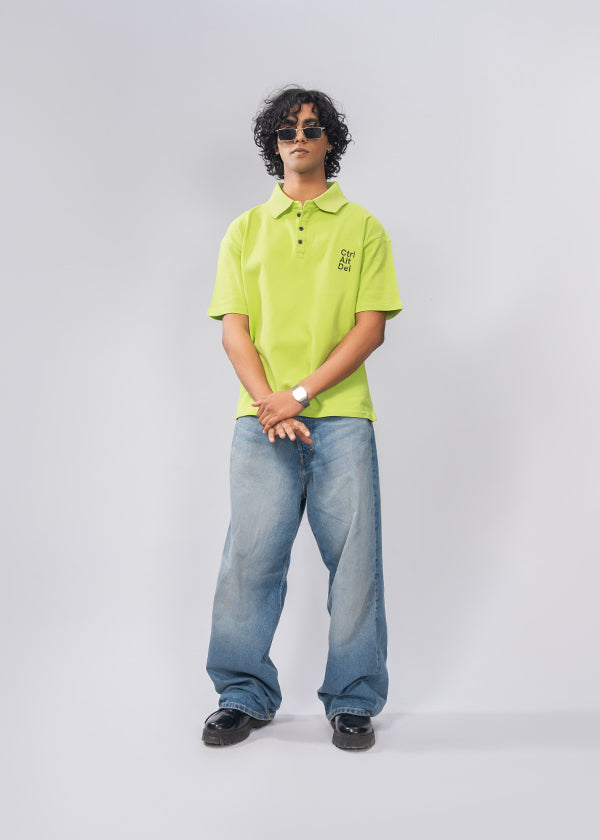 Electric Lime Polo Tee - Lime