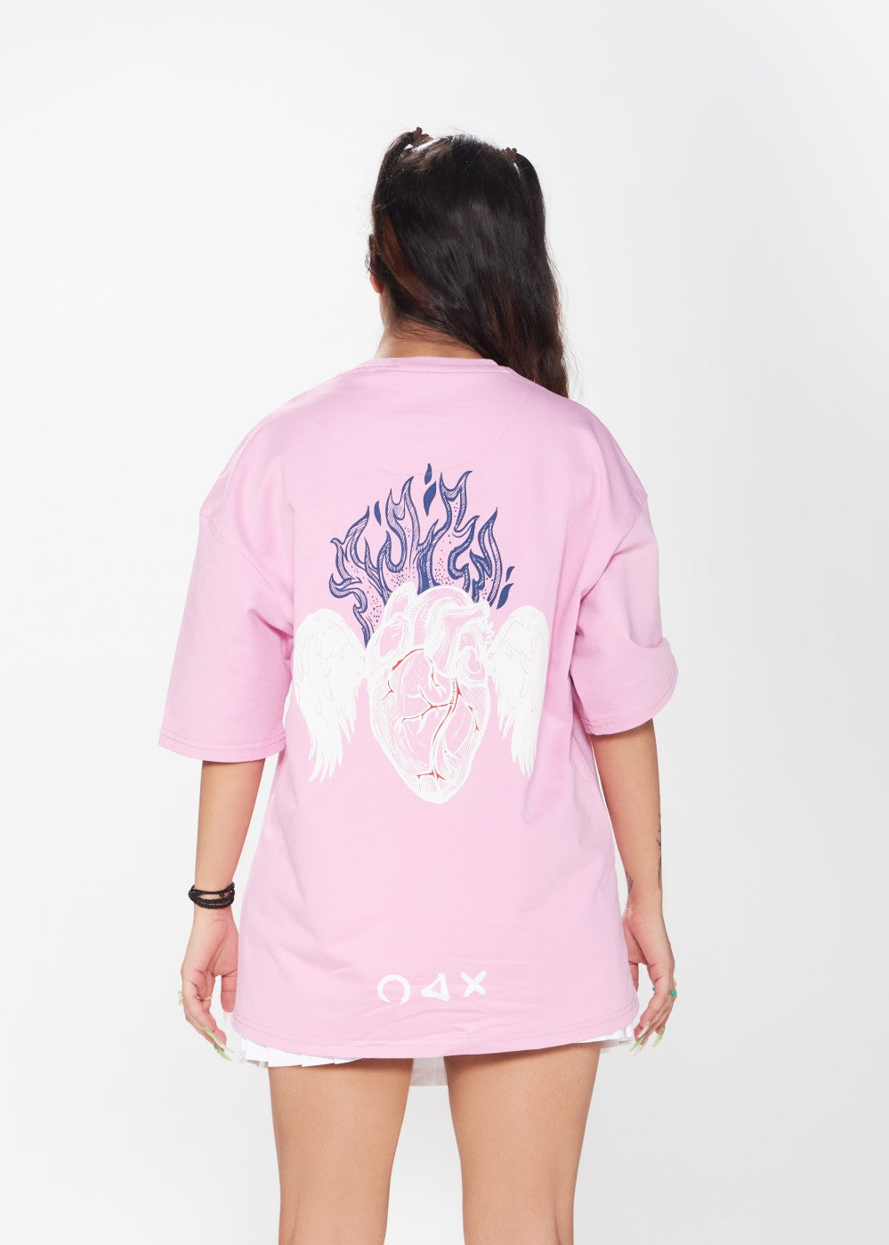 Flame Winged Heart Tee – Pink (UNISEX)