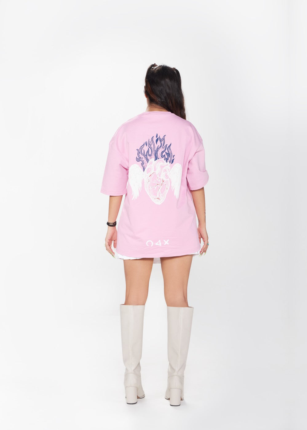 Flame Winged Heart Tee – Pink (UNISEX)
