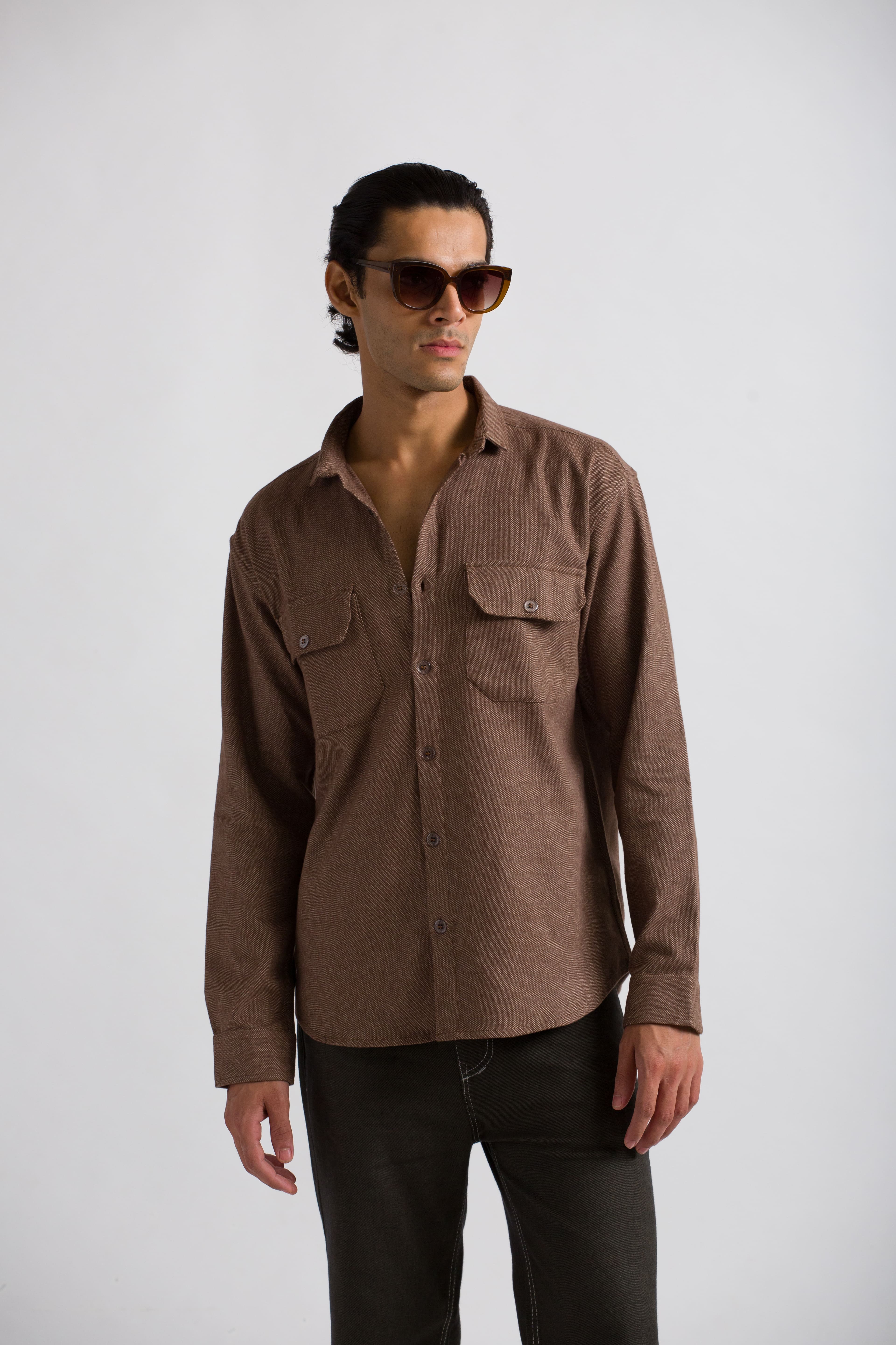 Brown Distortion Shirt