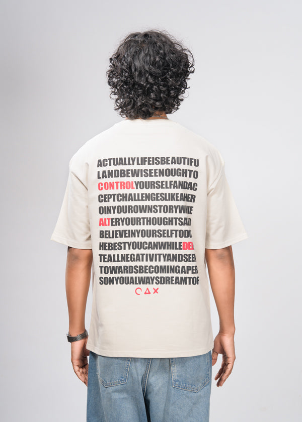 Typography Graphic Tee in Off-White