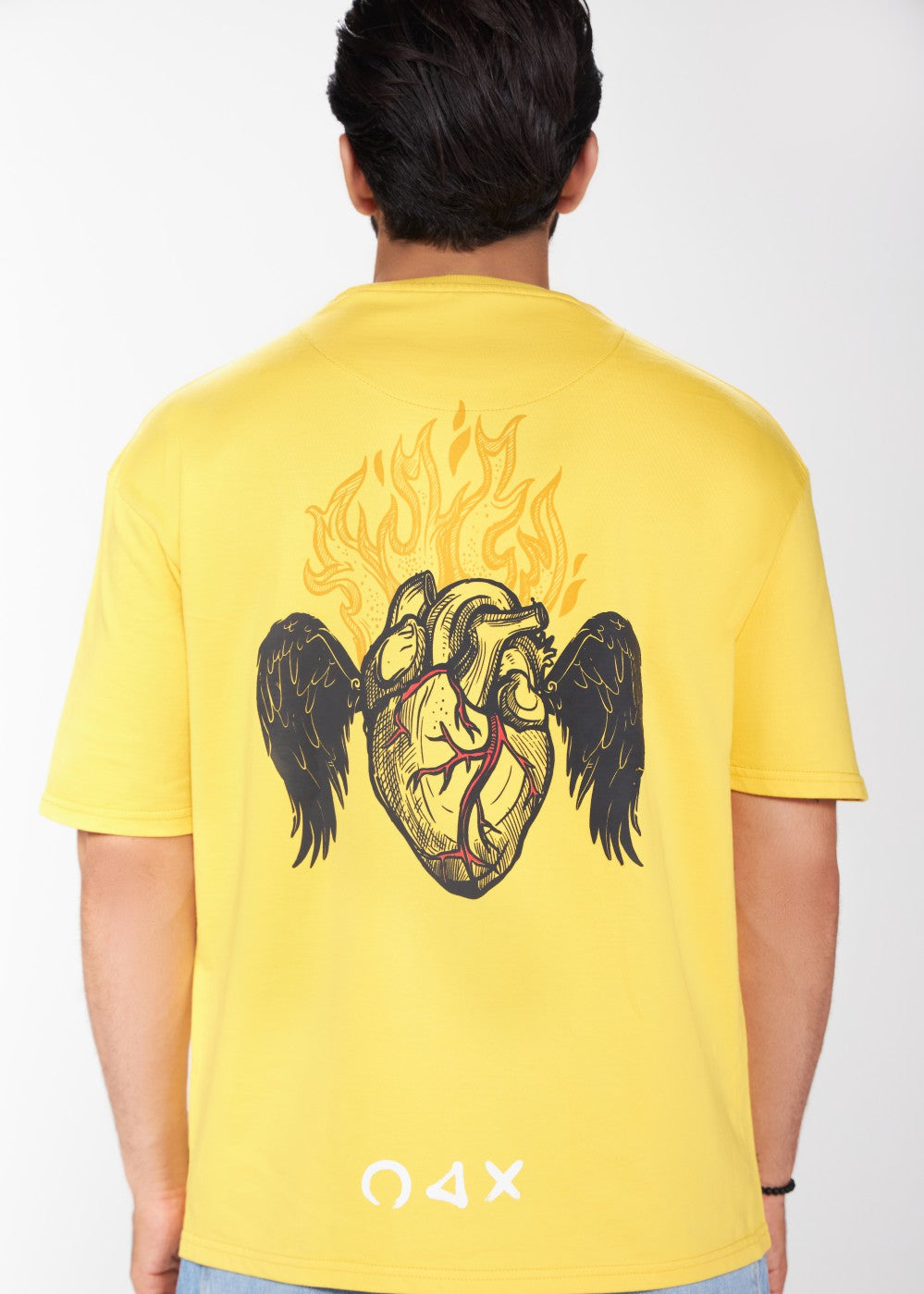 Flame Winged Heart Tee – Yellow (UNISEX)