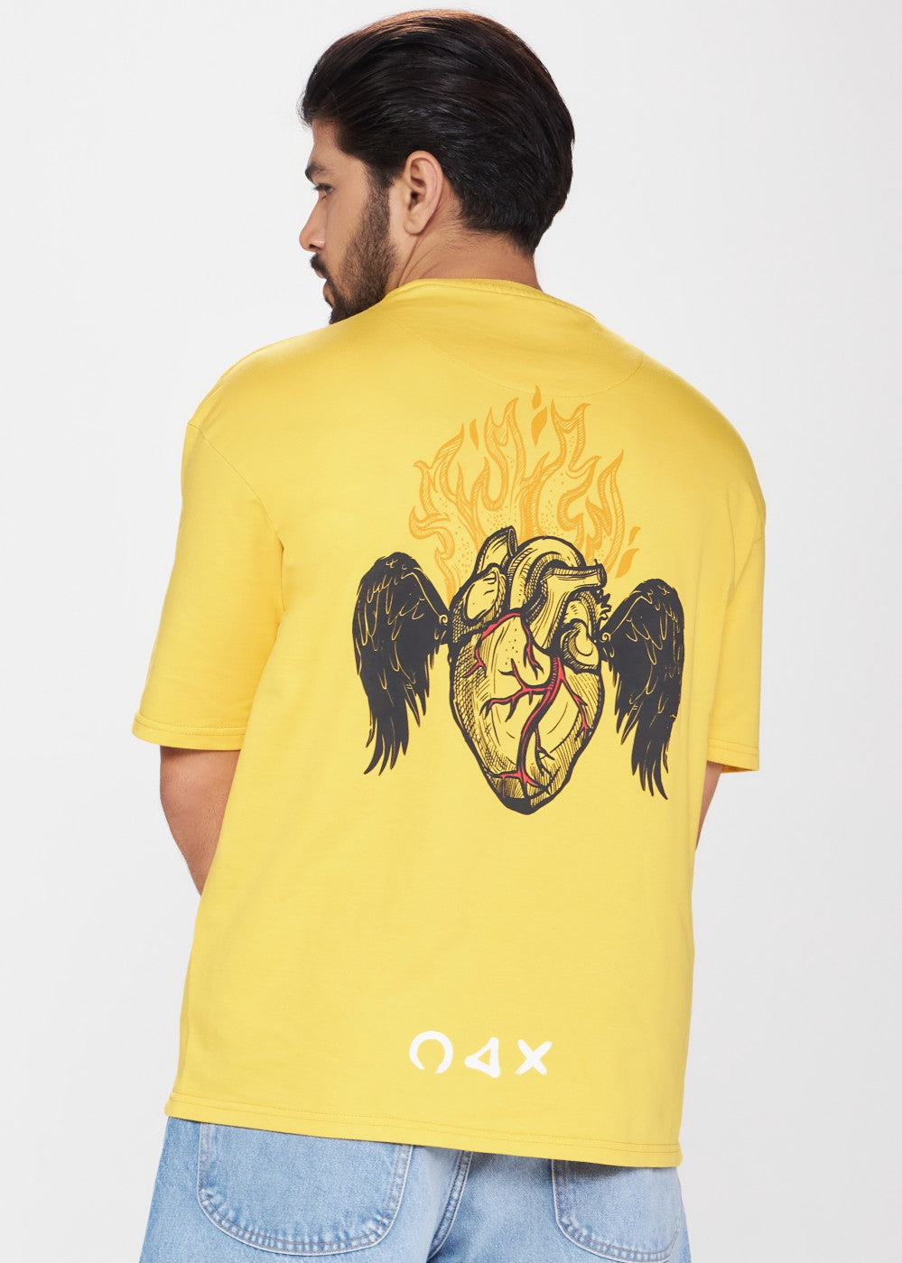 Flame Winged Heart Tee – Yellow (UNISEX)